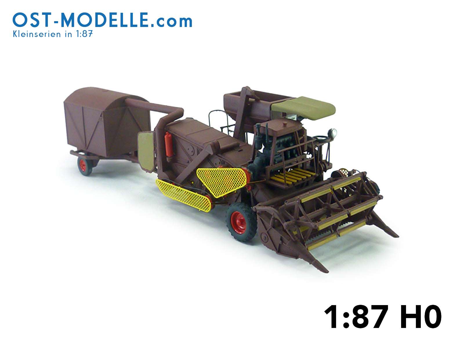 Preview: Mähdrescher E175 mit Spreuwagen rotbraun